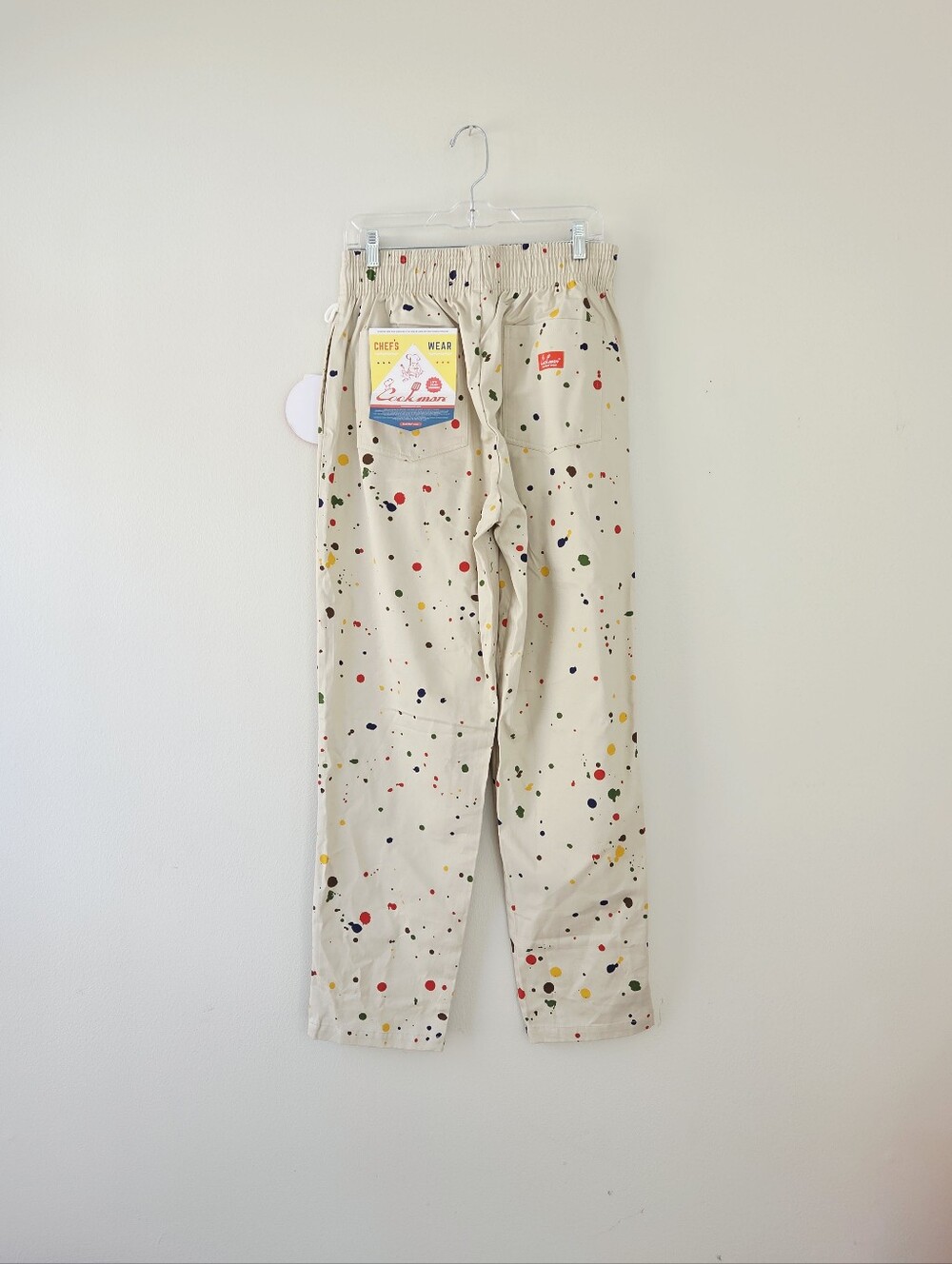 Cookman Chef Pants Large Unisex Sauce Splash Beige - Picture 5 of 6